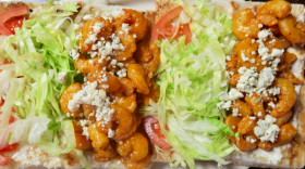 The Buffalo shrimp po-boy from Avery's on Tulane.