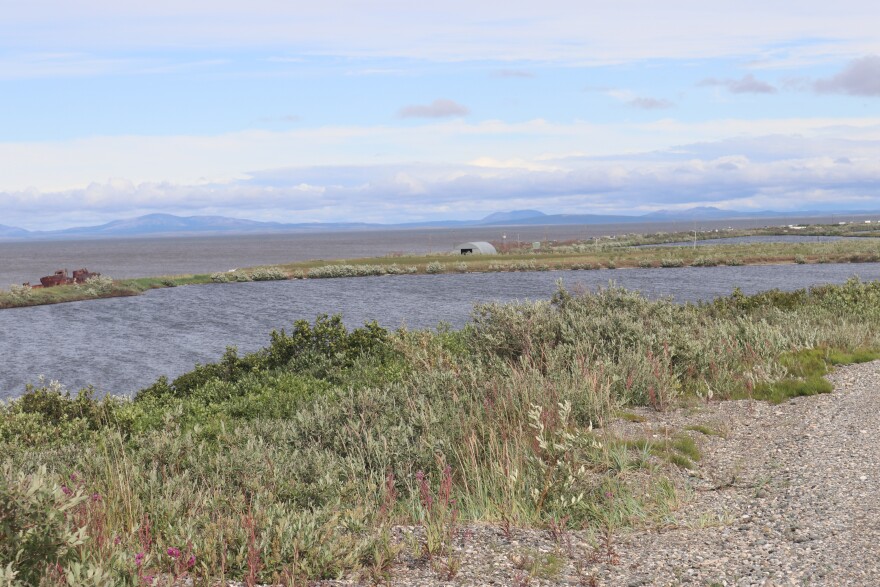 One of Kotzebue's three sewage lagoons outside of town on August 4, 2026.