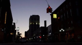 Ann Arbor at night.