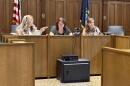 Rep. Kim Rice, left, raised concerns about the state's oversight at the Sununu Youth Services Center with Child Advocate Cassandra Sanchez, whose office is investigation the facility. Sen. Victoria Sullivan and Rep. Jodi Nelson voiced similar concerns.