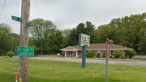 St. Joseph County commissioners will vote Tuesday on whether to pay $604,000 for this 2-acre lot at the northwest corner of Ash Road and Lincoln Way East, for a potential railroad overpass at the intersection.