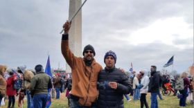 A photo of Mark Rebegila, 32, at the "Stop the Steal" rally in the Washington, D.C., on Jan. 6. Rebegila would go on to trespass in the Capitol building and take videos and selfies during the insurrection.