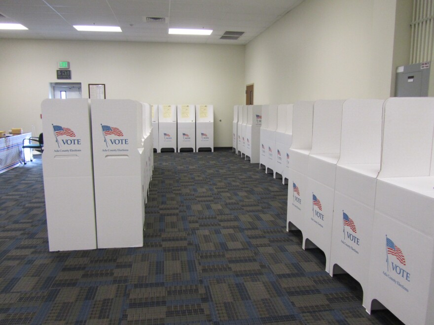 Early voting booths in Ada County