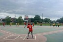 A player with Murfreesboro's Miracle League dances to his selected walk-up song as he comes up to bat.