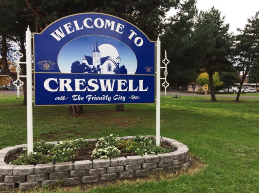 FILE PHOTO: A welcome sign in Creswell.
