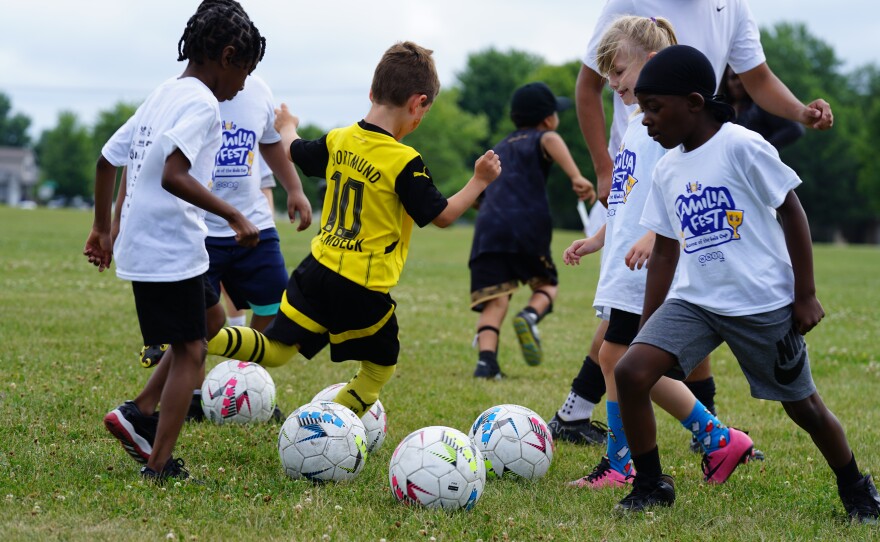 Having fun at the Kid's Clinic!