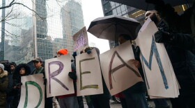 Activists rally for the passage of a 'clean' Dream Act, one without additional security or enforcement measures, outside the New York office of Sen. Chuck Schumer, D-N.Y., Jan. 17, 2018 in New York. (Drew Angerer/Getty Images)