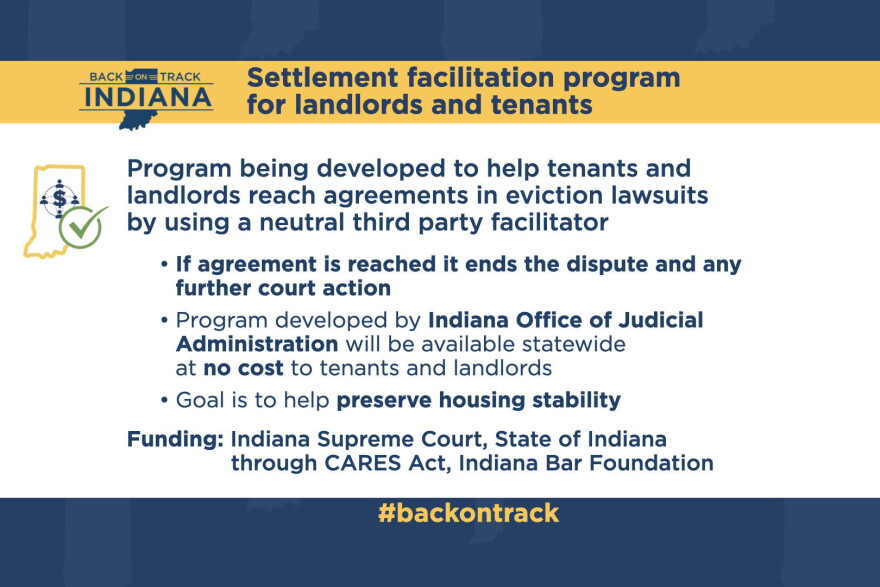 Indiana will launch a settlement arbitration tool for Hoosier landlords and renters as it braces for a flood of evictions when the state’s eviction moratorium ends Aug. 14.