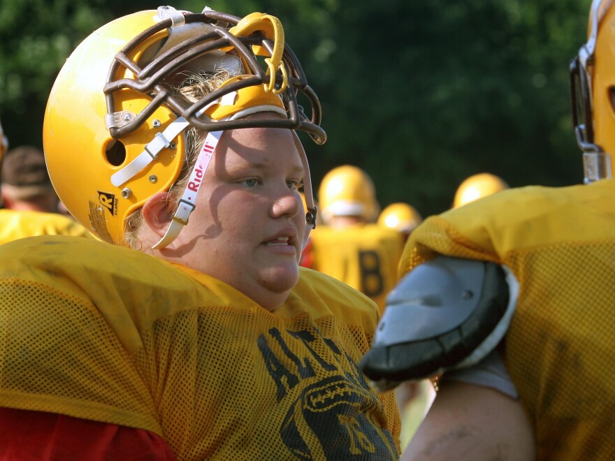 Holley Mangold played football for 12 years in her hometown of Kettering, Ohio — including with her high school varsity team.
