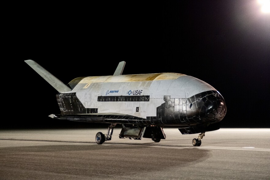 The X-37B orbital test vehicle after its sixth successful mission.
