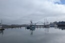 Looking toward the Yaquina Bay Bridge from the bay front in Newport, Ore on July 18, 2025