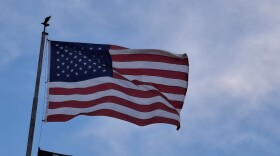 The American flag flies in downtown Longmont, Colorado, on July 1, 2026.