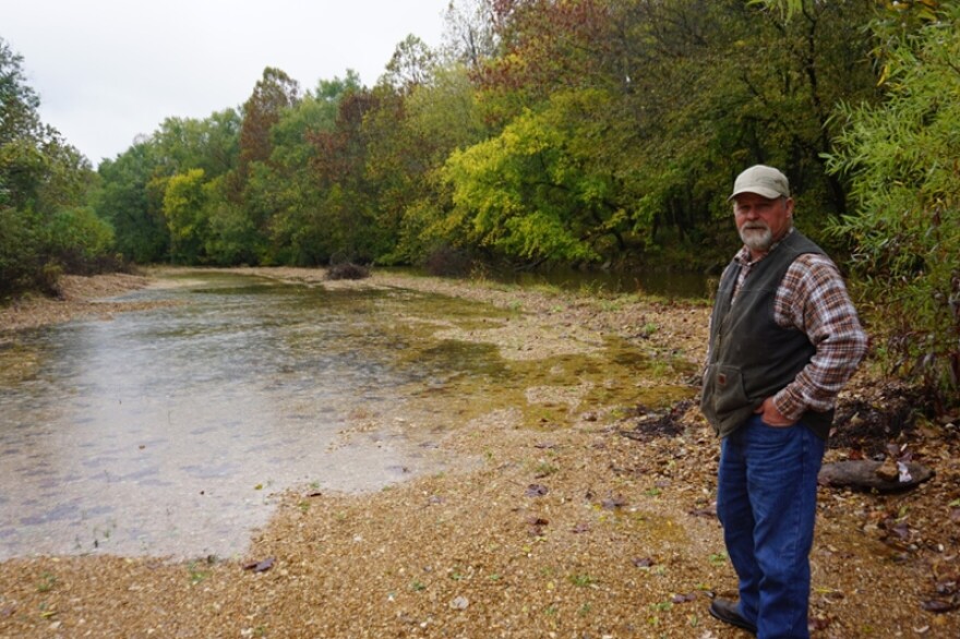 Missouri Farmer Chris Brundick stands near a low-lying area on his Maries County farm that he is concerned could be classified as a "Water of the United States" and put more restrictions on his ability to farm.