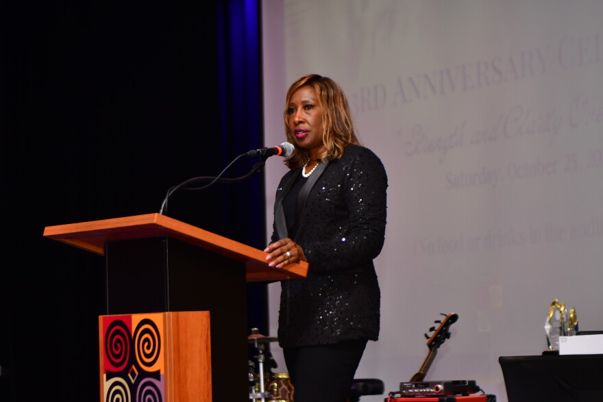 Friends of AARLCC President Luwando Wright at the 23rd Anniversary Celebration Gala.