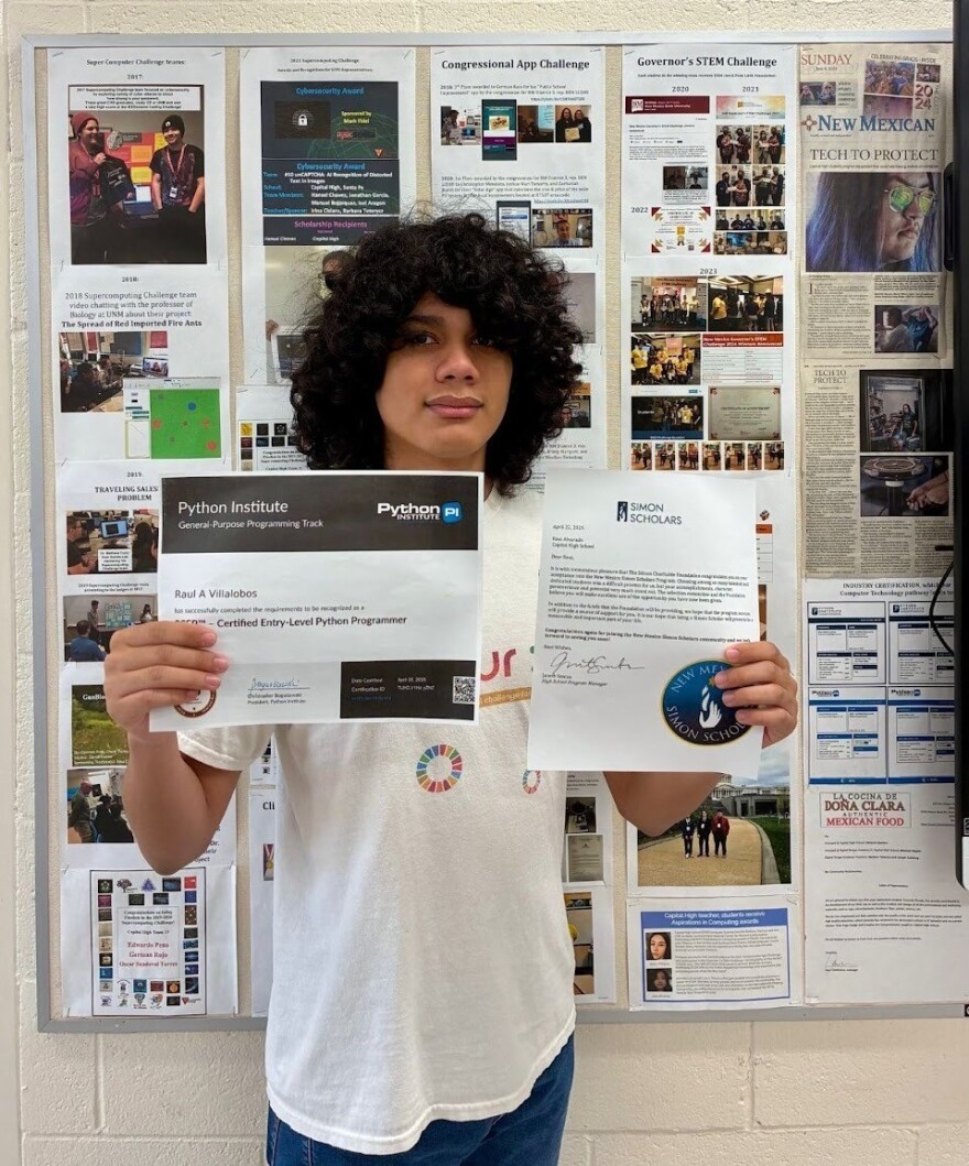 Raul Alvarado is a junior at Capital High in Santa Fe