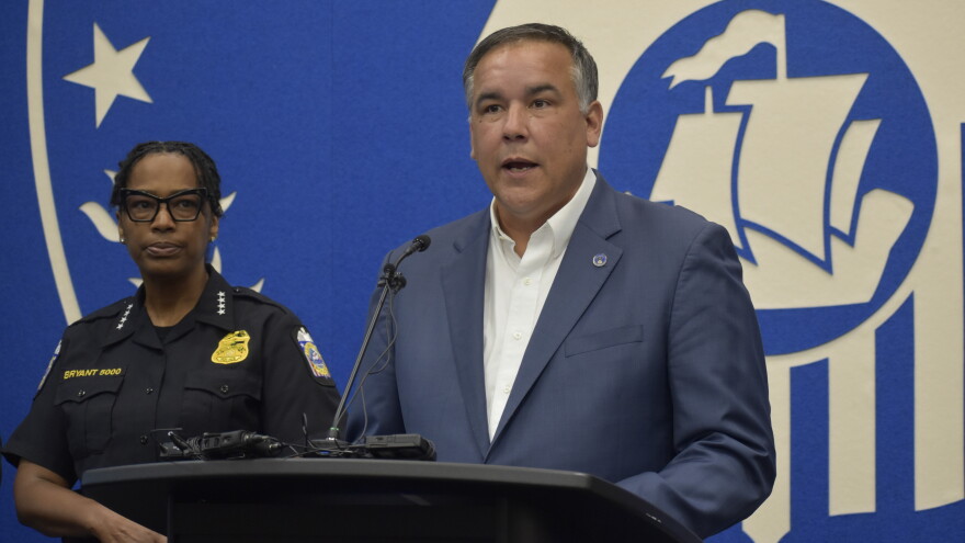 Columbus Mayor Andrew Ginther, alongside Columbus Police Chief Elaine Bryant, announced he would be suspending the city's use of Flock automatic license plate readers because of potential misuse by a police officer. He made the announcement at a press conference in downtown Columbus on September 3, 2026.