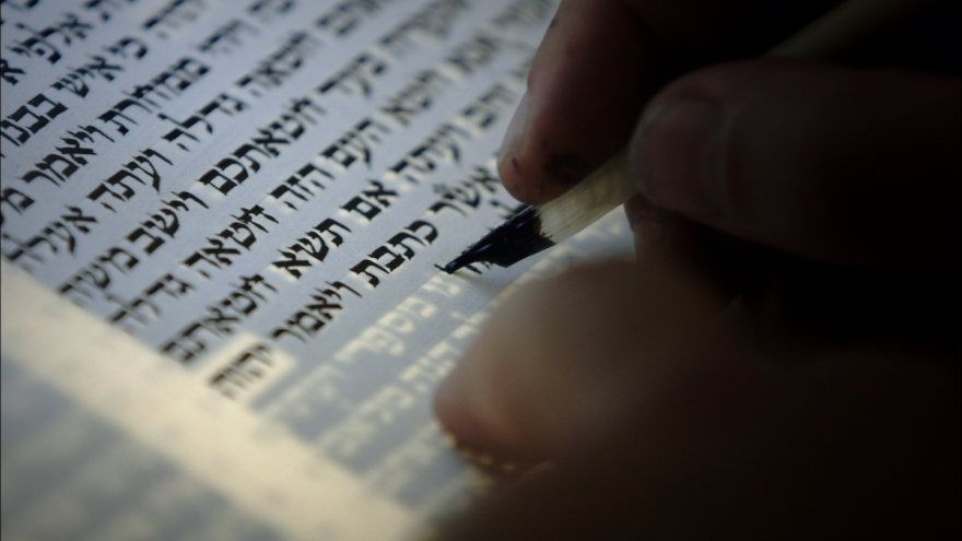 Story of the Jews writing