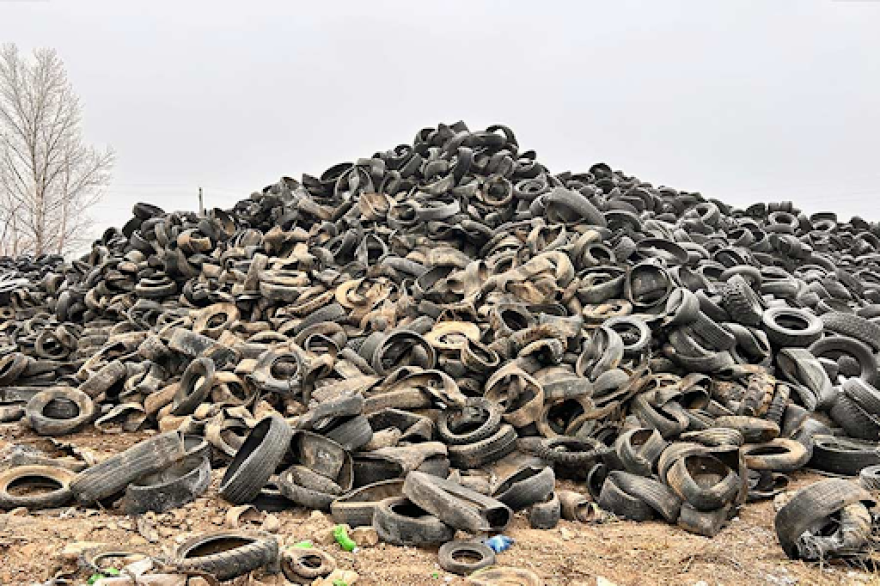 A pile of tires off Iona road in Idaho Falls has been accumulating for decades