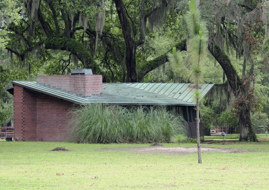 Plantation house designed by architect Frank Lloyd Wright at Auldbrass Plantation in Beaufort County, South Carolina