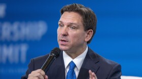 Florida Gov. Ron DeSantis speaks at the Heritage Foundation 50th Anniversary Celebration leadership summit on April 21, 2023, in Oxon Hill, Md. 