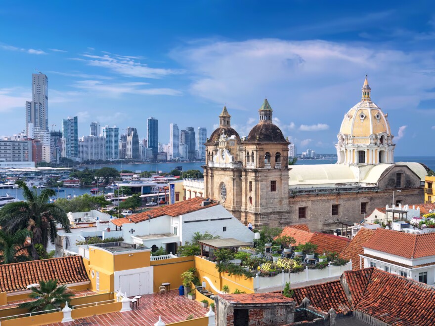 An aerial view of Cartagena de Indias, Cartagena.