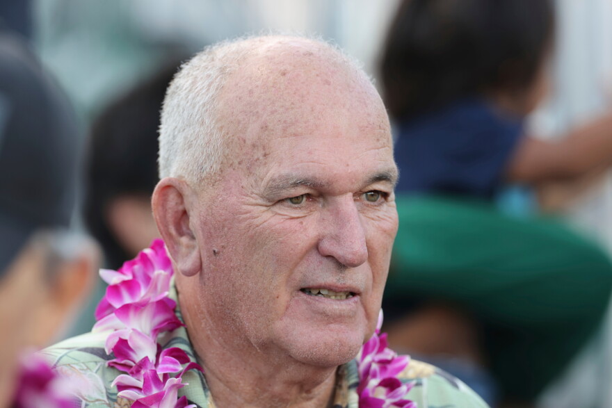 FILE - Former Hawaii football head coach June Jones is seen before an NCAA college football game, Oct. 28, 2023, in Honolulu.