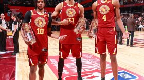  The Cavs spent the weekend in spotlight at All-Star festivities in Cleveland. The trio of Darius Garland (left), Jarrett Allen and Evan Mobley won the Skills Competition Saturday. 