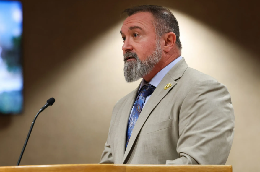 Elections Administrator Clint Ludwig speaks during a Tarrant County Commissioners Court meeting March 10, 2026, in Fort Worth.