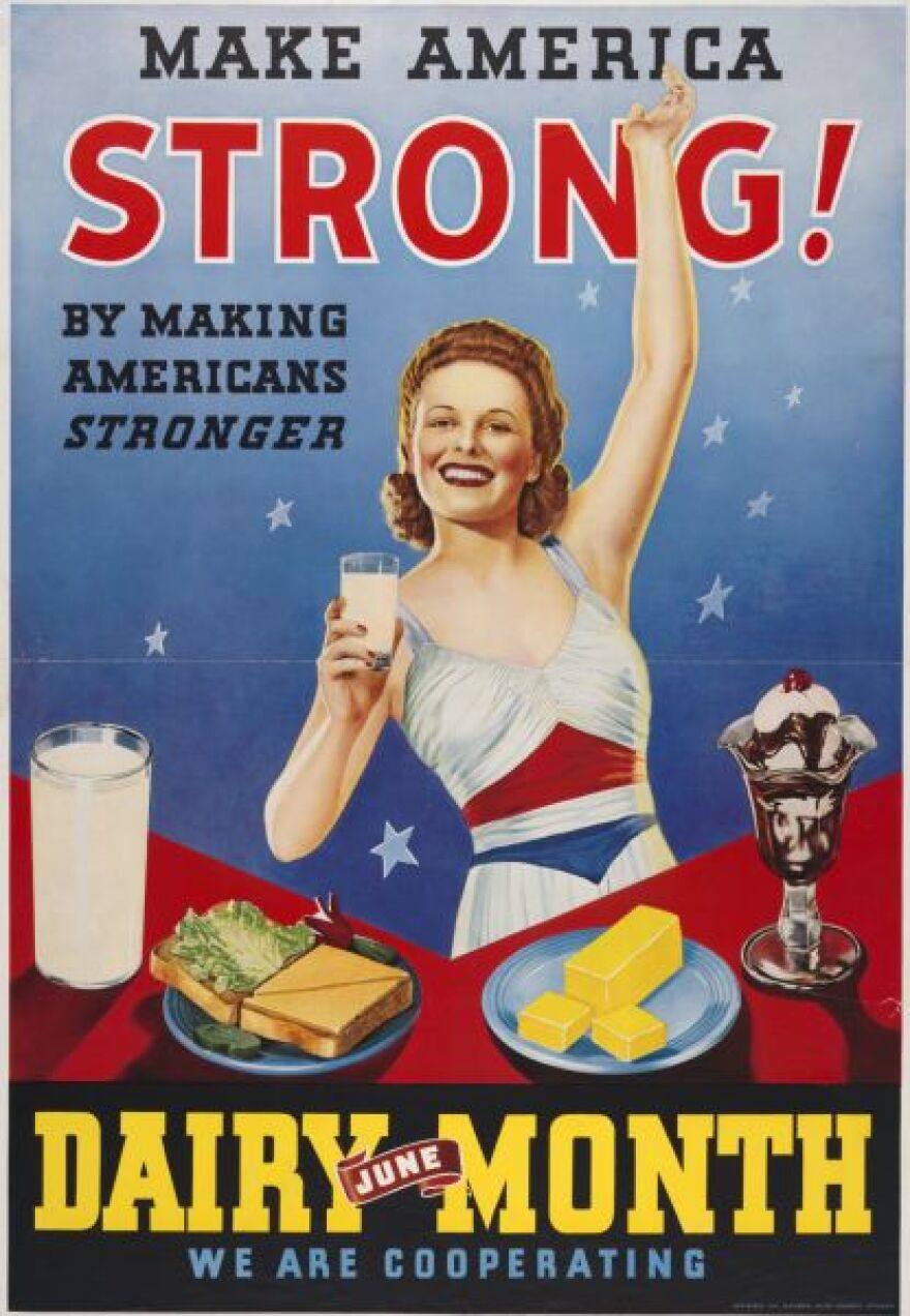 A poster created by the National Dairy Council to promote the dairy industry