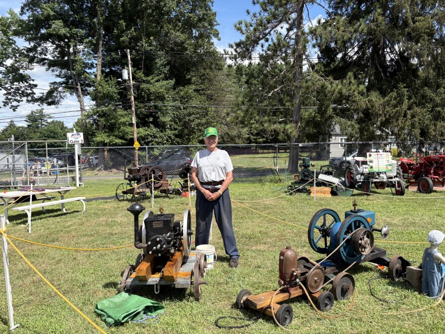 Howard Houck has been reparing old farm engines for four decades