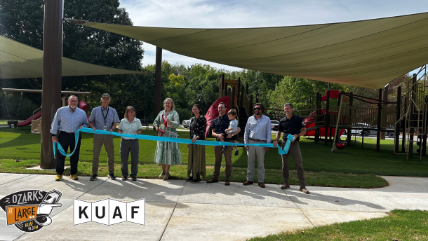 City staff cuts the ribbon on Bryce Davis Park.