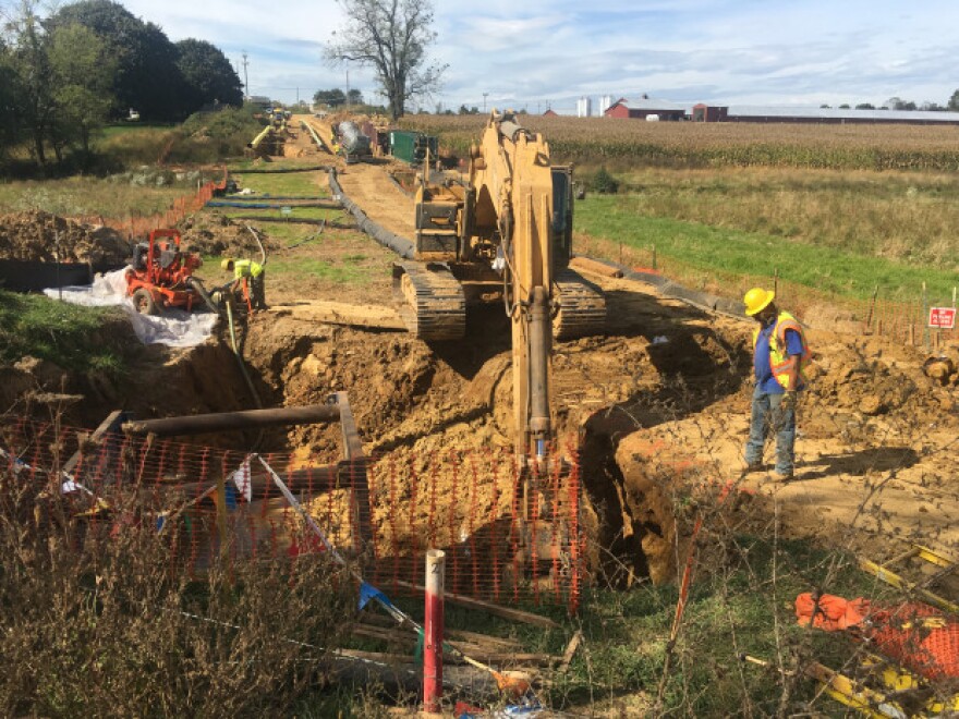 Construction of Mariner East 2 in West Cornwall Township, Lebanon County.