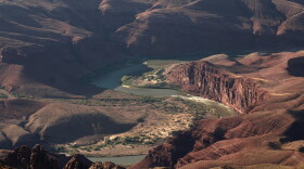 The Colorado River flows through the Grand Canyon in northern Arizona on June 16, 2026.