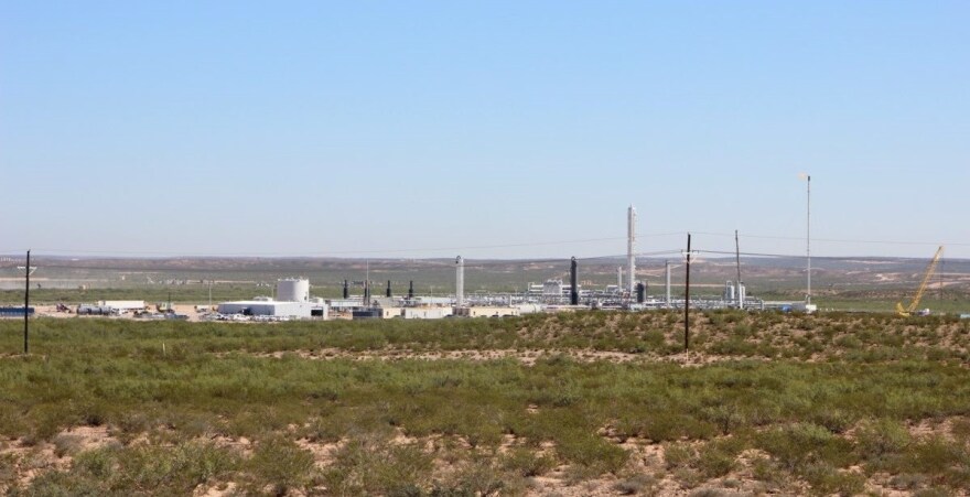 A natural gas processing plant near Orla, Texas, in 2018.