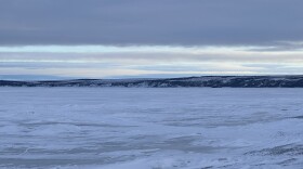 Ice on the northside of Kotzebue on Nov. 3, 2025.