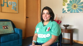 Nereyda Rangel's newborn baby girl was one of 10 babies flown from Corpus Christi to Fort Worth's Cook Children's Medical Center. (Stella Chávez/KERA)