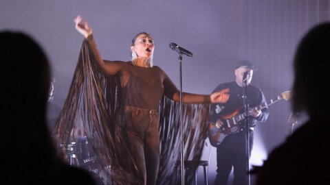 Elisapie performing live in February 2026 at the Hopkins Center for the Arts at Dartmouth.
