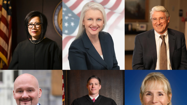 From left, clockwise: Stella Tsai, Maria Battista, Matthew Wolford, Ann Marie Wheatcraft, Brandon P. Neuman, and Joshua Prince. (Courtesy of campaigns)