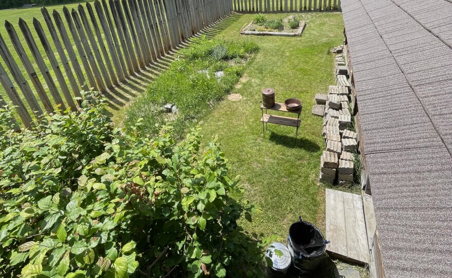 Fort at No.4's vegetable garden that is maintained by re-enactors and ground staff
