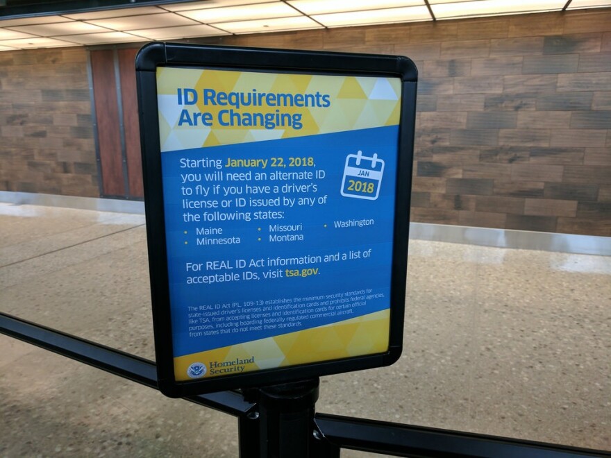 REAL ID Airport Sign