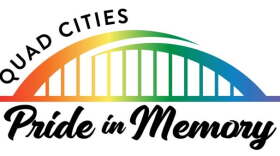 The logo for Quad Cities Pride in Memory, which is dedicated to documenting LGBTQ+ history in the area.