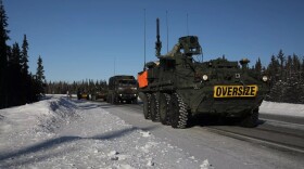 Army vehicles on the Richardson Highway