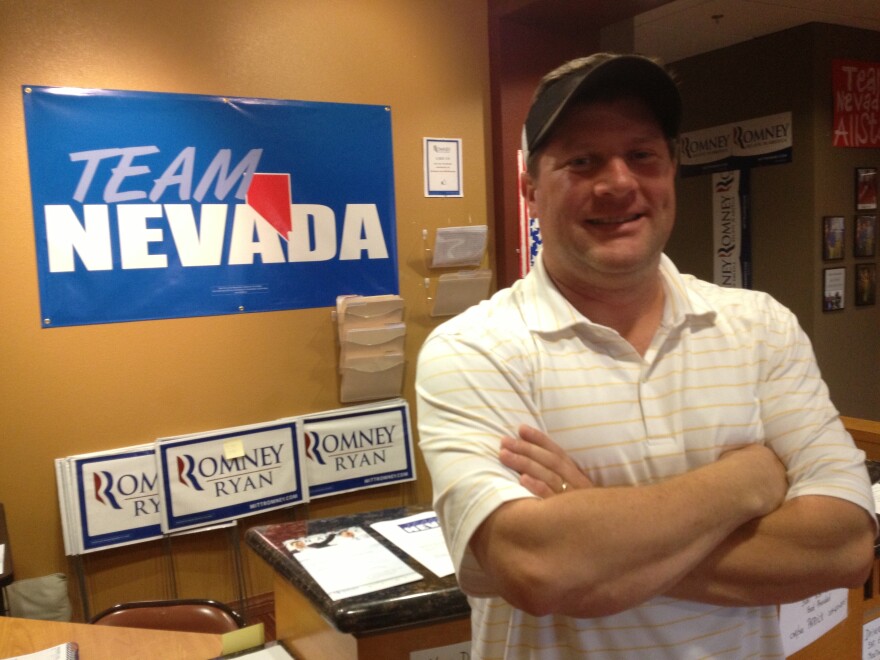 "We've got a shot," says Romney Nevada state manager Chris Carr, shown here in Las Vegas.
