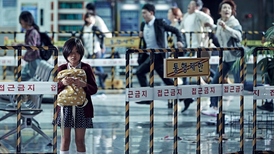 Kim Su-an plays a little girl trying to get to her mother on an ill-fated train.
