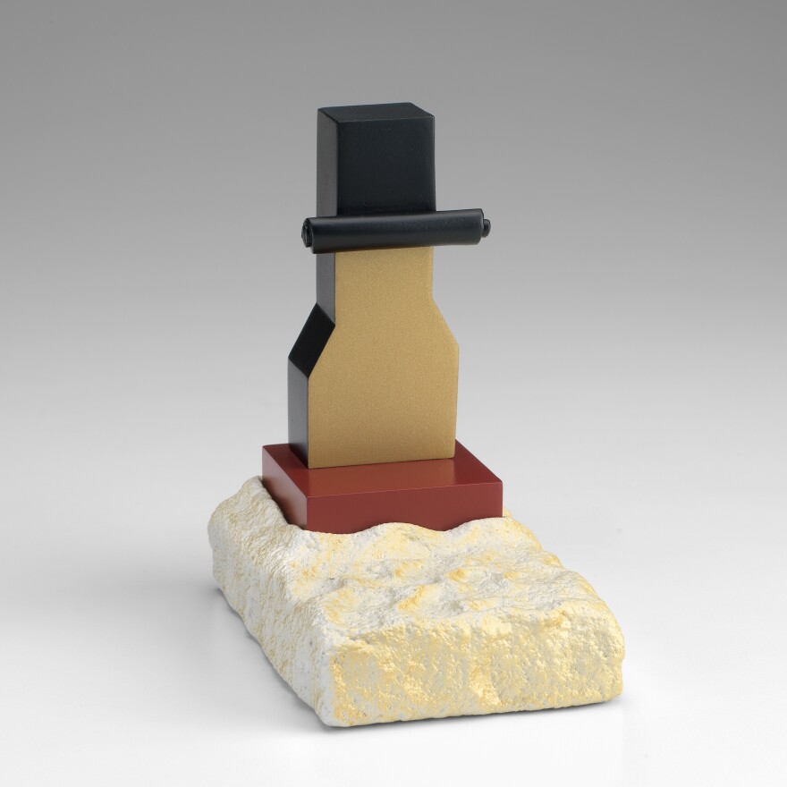 Ron Nagle, <em>Last Temptation of Ming</em>, 2015. Ceramic, catalyzed polyurethane, epoxy resin. 5 1/2 x 3 3/4 x 5 1/4 inches; 14 x 10 x 13 cm. Copyright Ron Nagle, Courtesy Matthew Marks Gallery.