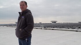 Tyler Gerardot is an electrical maintenance technician Sweetwater Sound. He maintains the company's 260 rooftop solar panels.