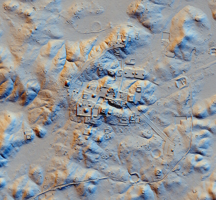Lidar map of Tikal, Guatemala