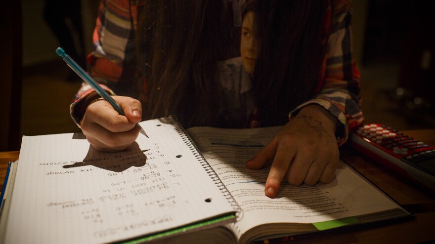 Colleen Frainey, 16, of Tualatin, Ore., cut back on advanced placement classes in her junior year because the stress was making her physically ill.