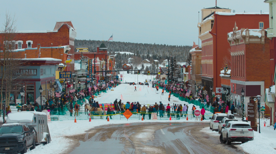 Thousands gather in the center of Leadville for the 76th annual Leadville Ski Joring races.