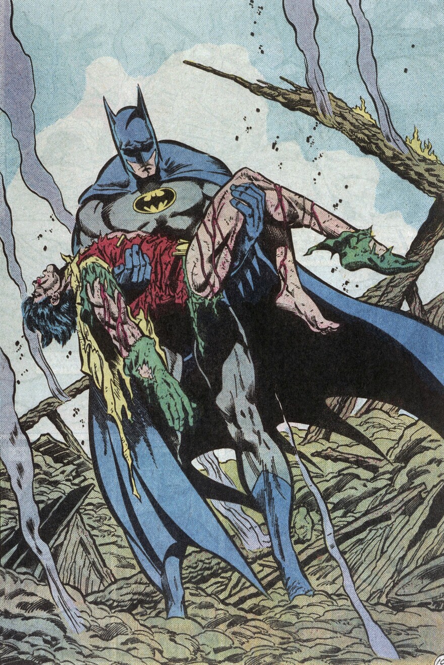 In the 1980s Batman took darker and less whimsical turn, becoming a grim avenger of the night.